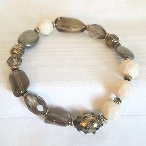 Gold Silver Bead Bracelet